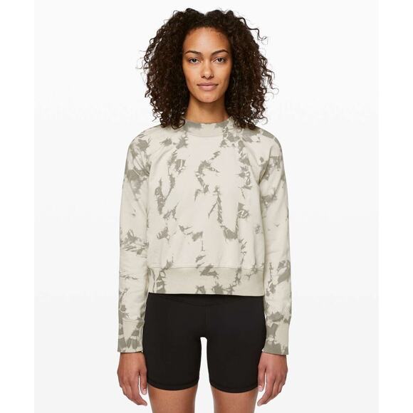 Lululemon Ready to Roll Crew Neck Sweatshirt Shibori Dove Grey Cement Grey - Picture 1 of 7